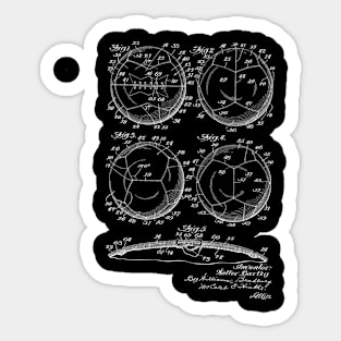 Ball Vintage Patent Hand Drawing Sticker